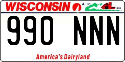 WI license plate 990NNN