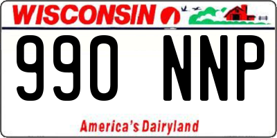 WI license plate 990NNP