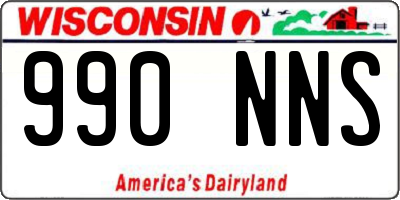 WI license plate 990NNS