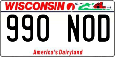 WI license plate 990NOD
