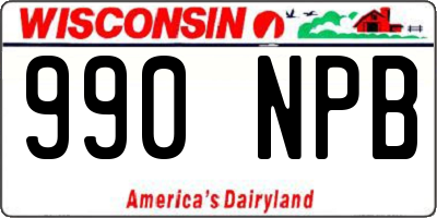 WI license plate 990NPB