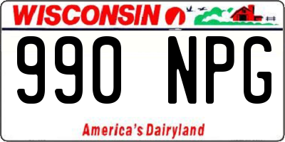 WI license plate 990NPG