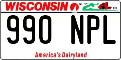 WI license plate 990NPL