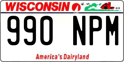 WI license plate 990NPM