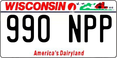WI license plate 990NPP