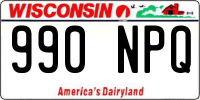 WI license plate 990NPQ