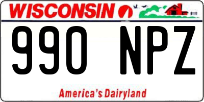 WI license plate 990NPZ