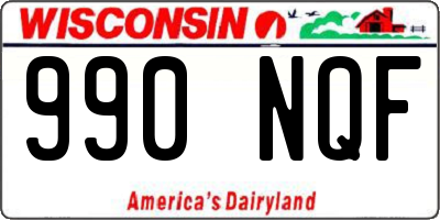 WI license plate 990NQF