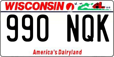 WI license plate 990NQK