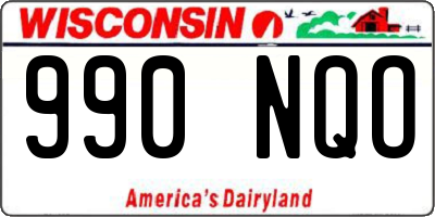 WI license plate 990NQO