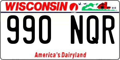 WI license plate 990NQR