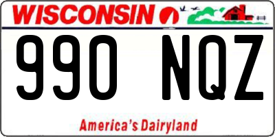 WI license plate 990NQZ