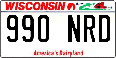 WI license plate 990NRD