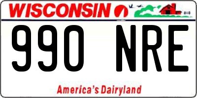 WI license plate 990NRE