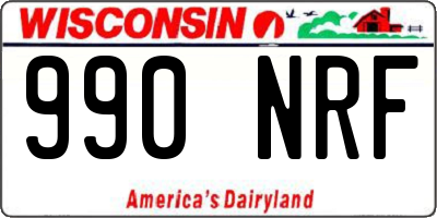 WI license plate 990NRF