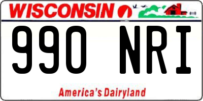 WI license plate 990NRI