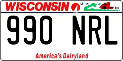 WI license plate 990NRL