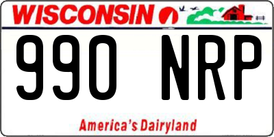 WI license plate 990NRP