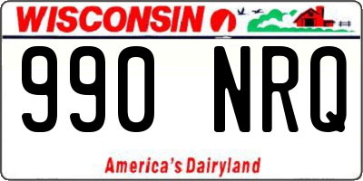 WI license plate 990NRQ