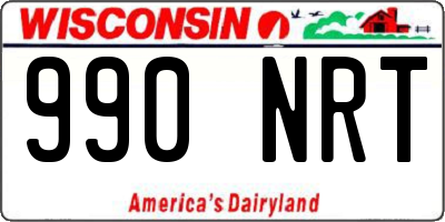 WI license plate 990NRT