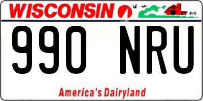WI license plate 990NRU