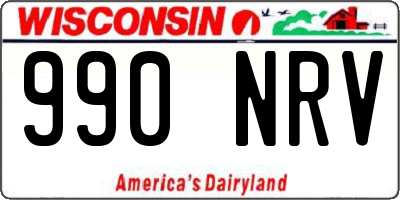 WI license plate 990NRV