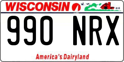 WI license plate 990NRX