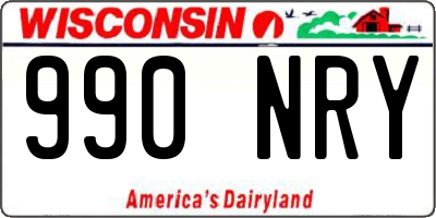 WI license plate 990NRY