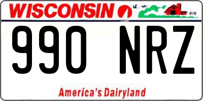 WI license plate 990NRZ