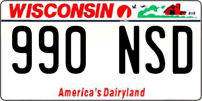 WI license plate 990NSD