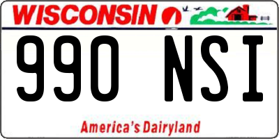 WI license plate 990NSI