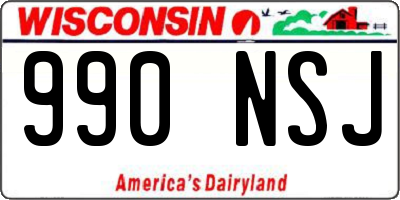 WI license plate 990NSJ