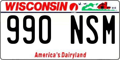 WI license plate 990NSM