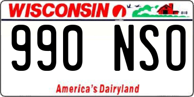 WI license plate 990NSO