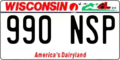 WI license plate 990NSP
