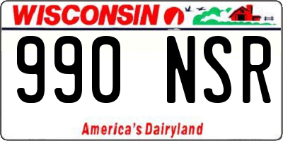 WI license plate 990NSR