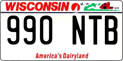 WI license plate 990NTB