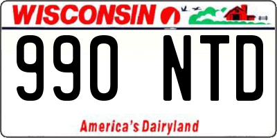 WI license plate 990NTD