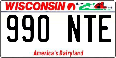 WI license plate 990NTE