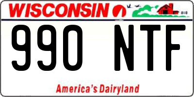 WI license plate 990NTF