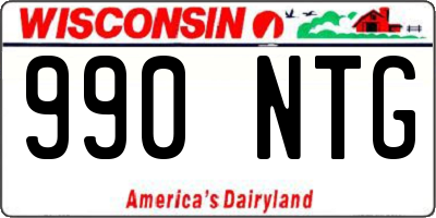 WI license plate 990NTG