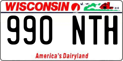 WI license plate 990NTH