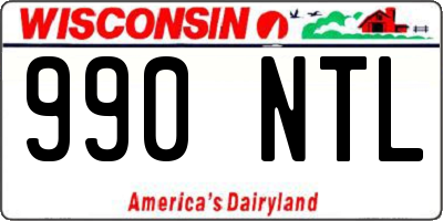 WI license plate 990NTL
