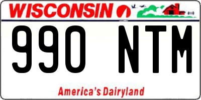 WI license plate 990NTM