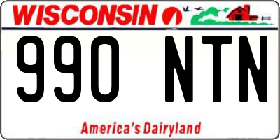 WI license plate 990NTN