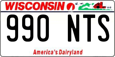 WI license plate 990NTS