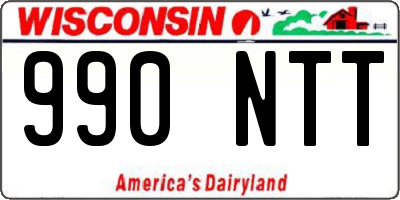 WI license plate 990NTT