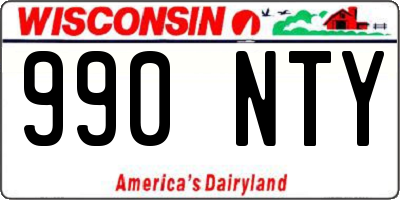 WI license plate 990NTY