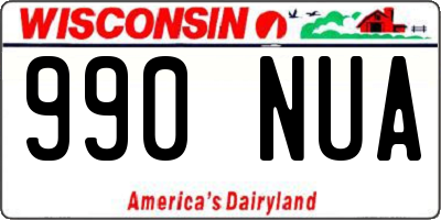 WI license plate 990NUA