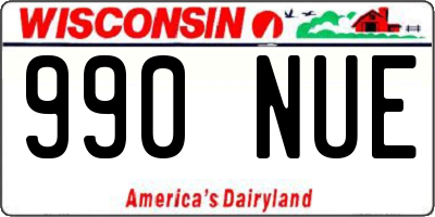 WI license plate 990NUE